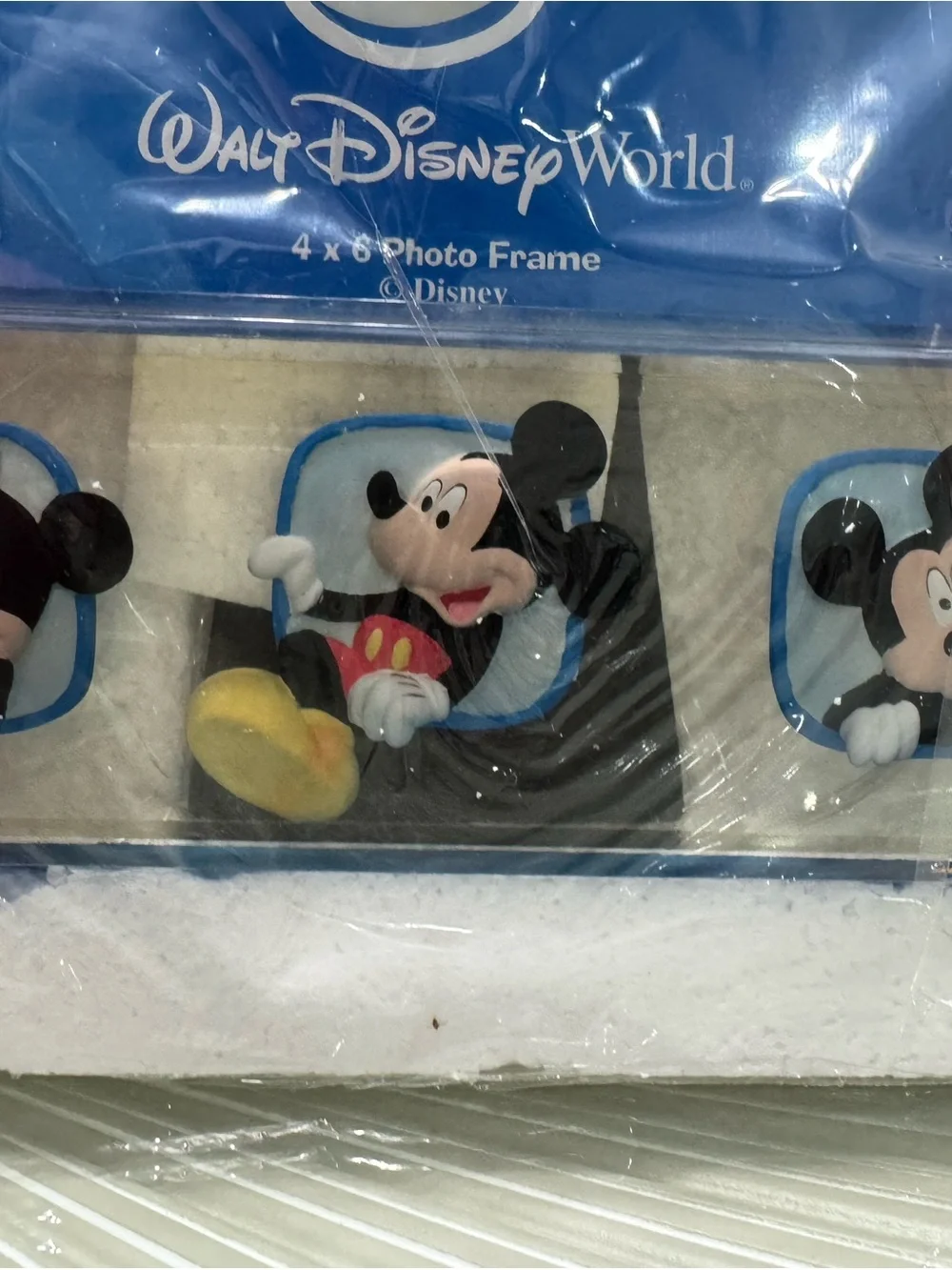 Vintage Walt Disney World Mickey Mouse 4x6 Clear Acrylic Photo Frame Disney Park